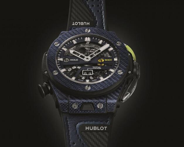 Made of the innovative material, this Hublot is very light.