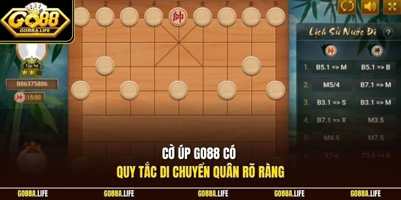 Cờ úp GO88 có quy tắc di chuyển quân rõ ràng